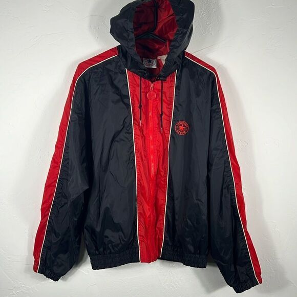 🔥 True Vintage CONVERSE ALL-STAR Chuck Taylor Jacket Nylon Mesh Lined Full Zip - Picture 1 of 10